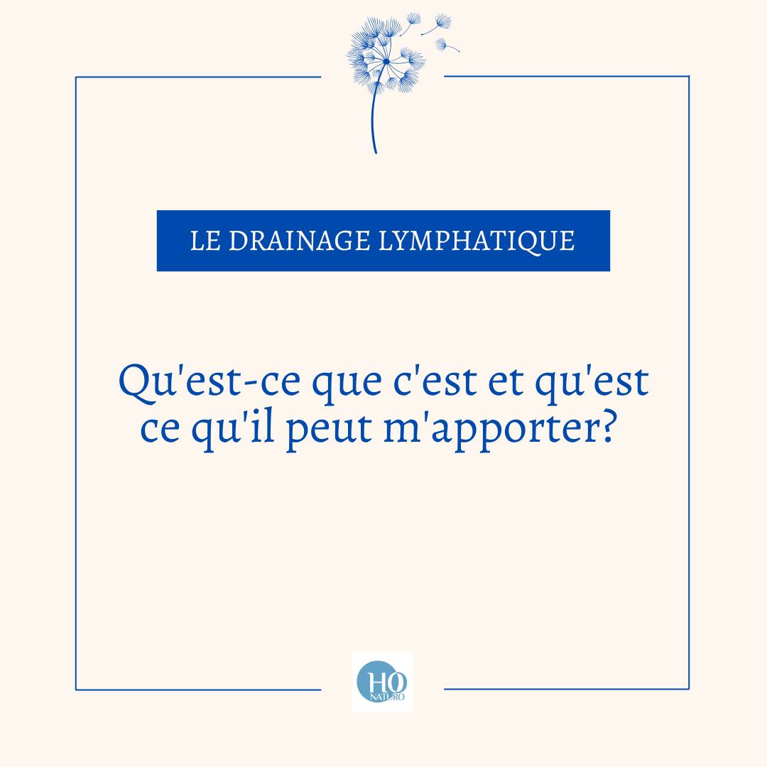 Drainage Lymphatique au cabinet Naturopathe Honaturo