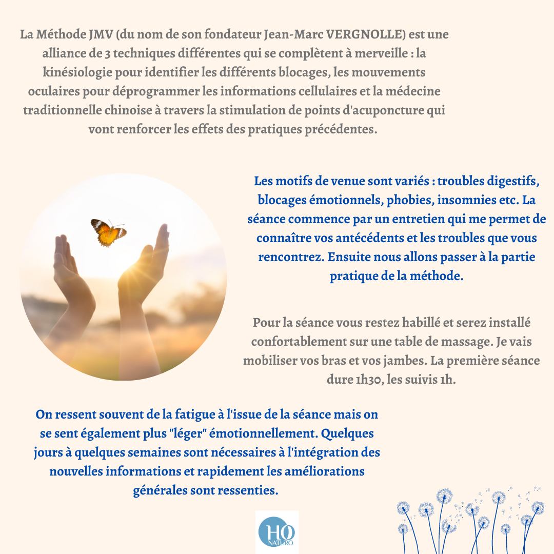Méthode JMV au cabinet Naturopathe Honaturo
