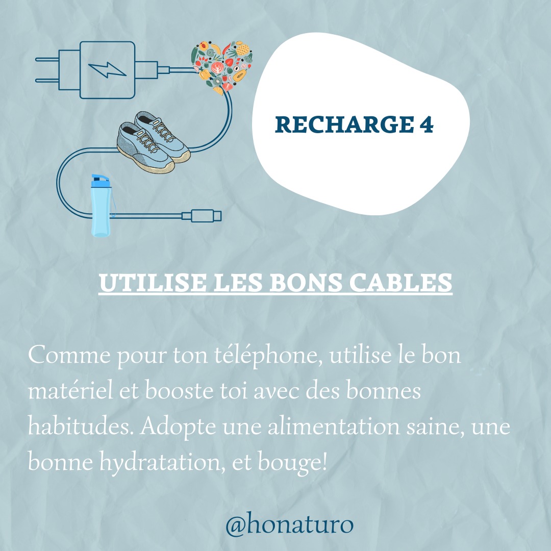 Et si tu gérais ton énergie comme une batterie ? par le cabinet naturopathe HONATURO