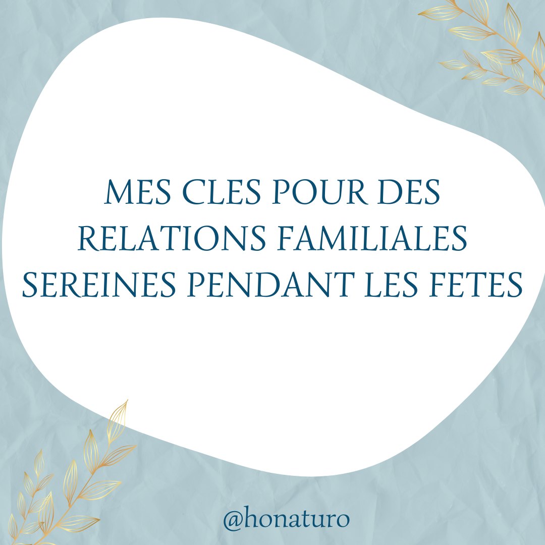 Pour des Relations Familiales Sereines pendant les Fêtes ✨ par le cabinet naturopathe HONATURO