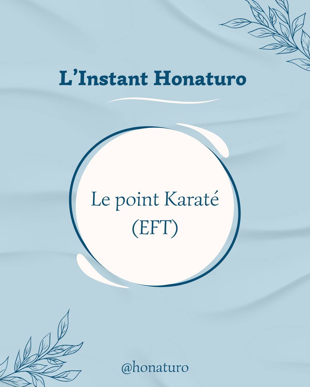 Le point Karaté par le cabinet naturopathie HONATURO