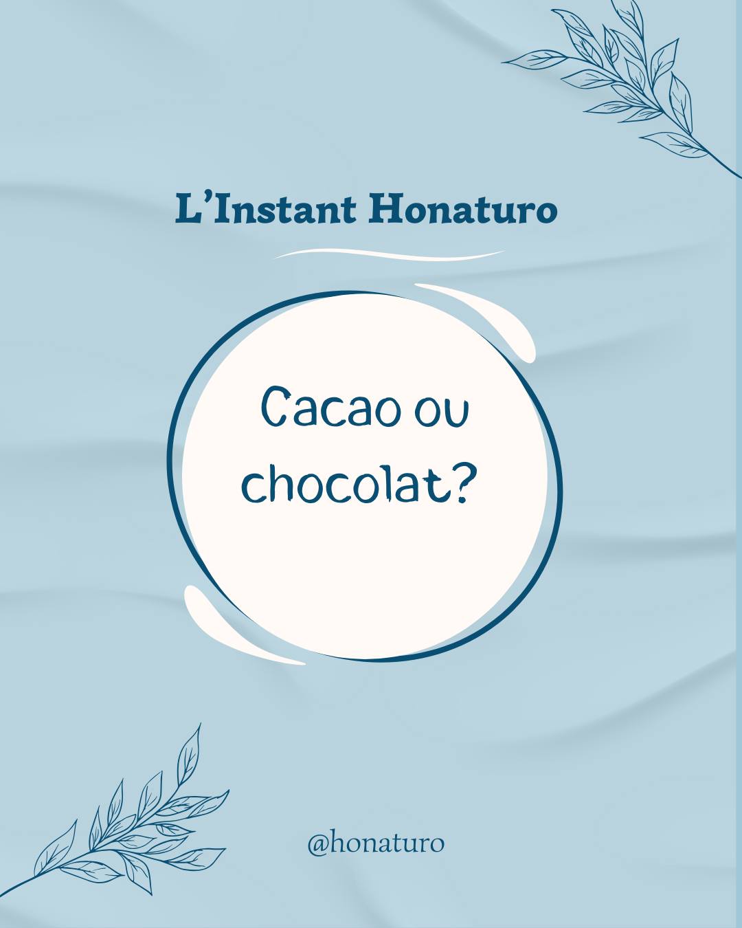 Cacao ou Chocolat par le cabinet naturopathie HONATURO
