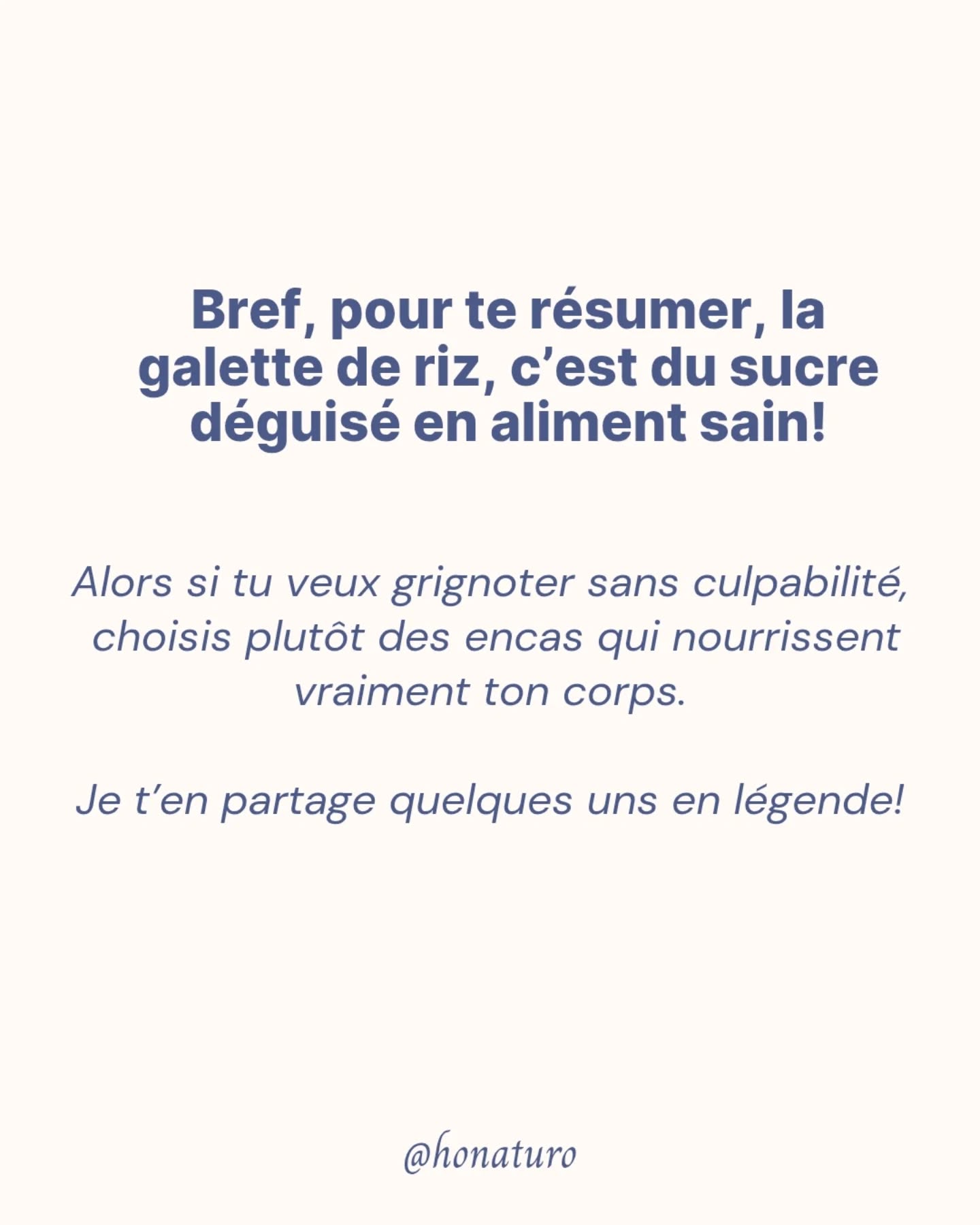 Des galettes de riz par le cabinet naturopathe HONATURO