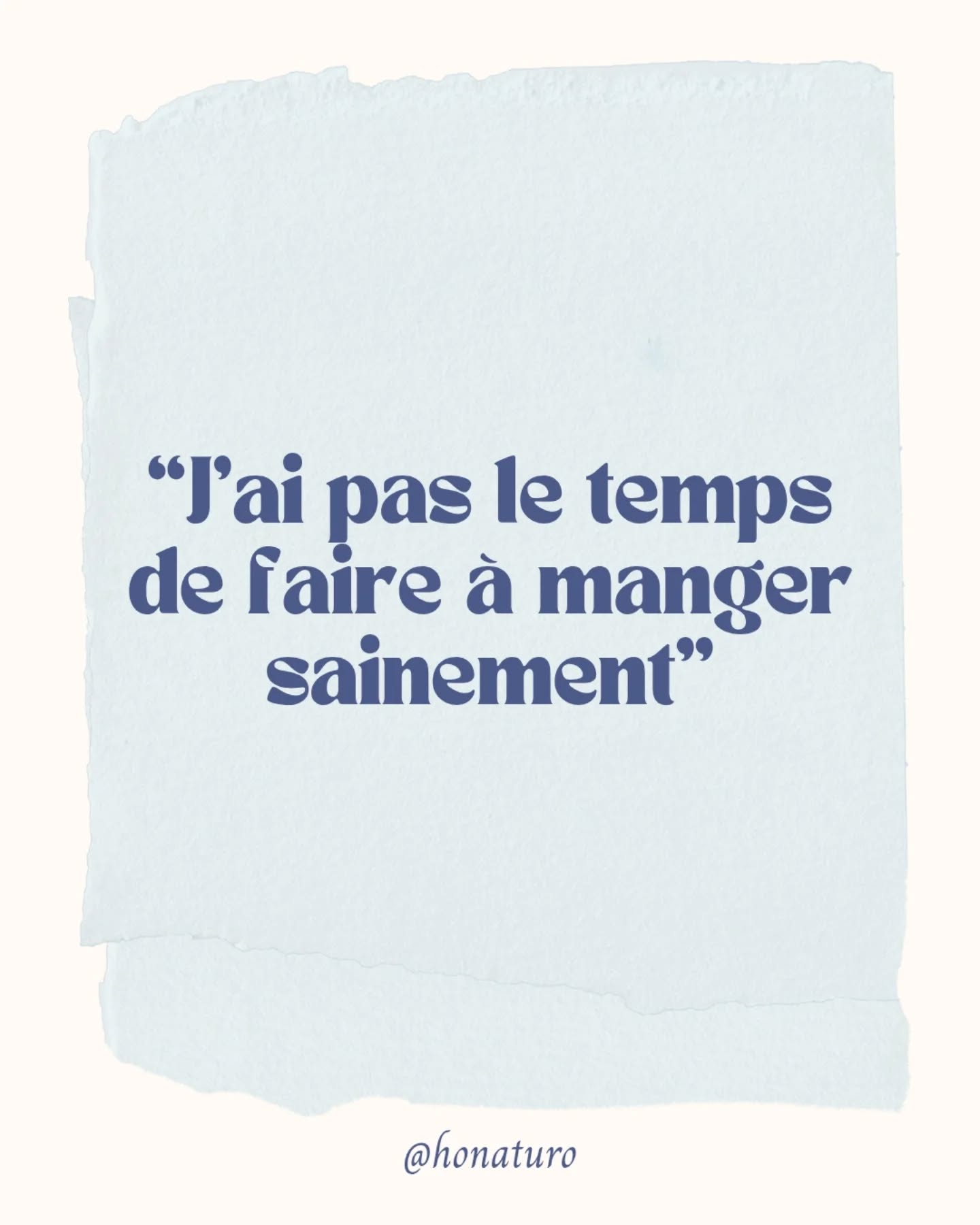 J'ai pas le temps de faire à manger par le cabinet naturopathe HONATURO