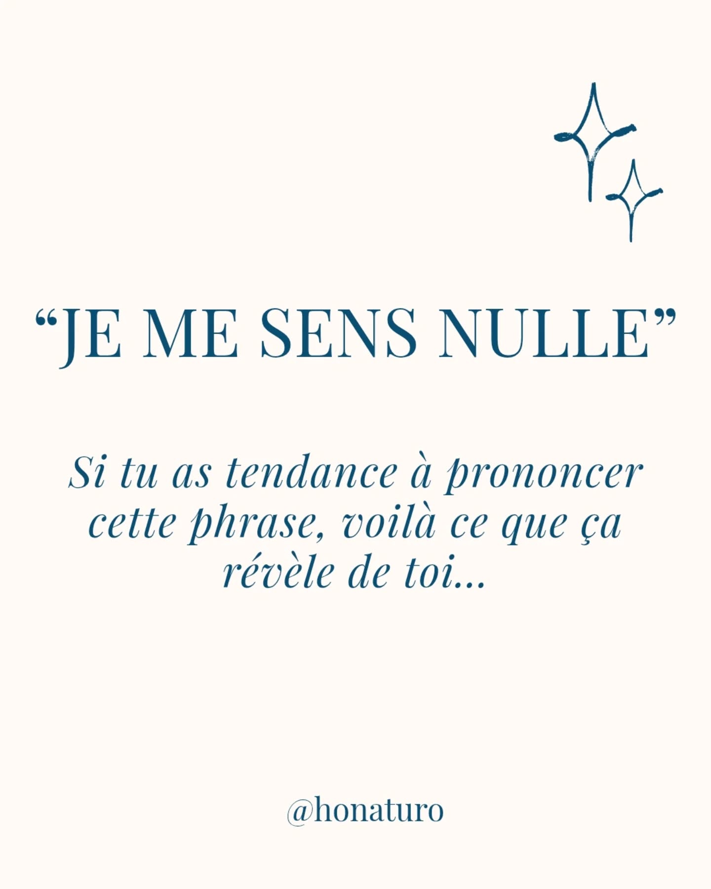 Je me sens nulle par le cabinet naturopathe HONATURO