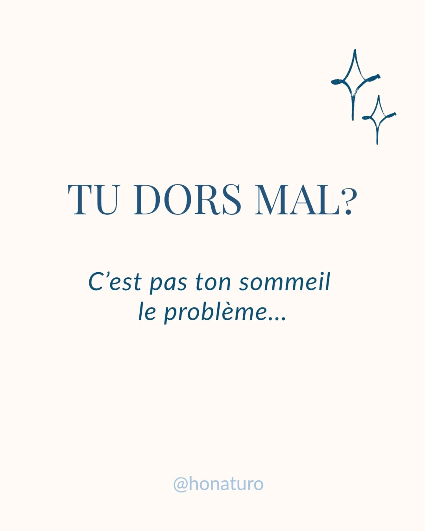 Tu dors mal par le cabinet naturopathe HONATURO