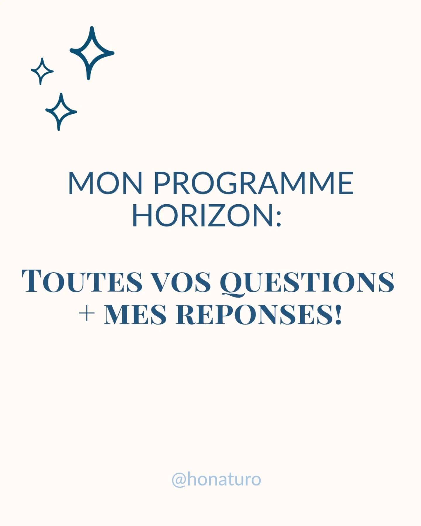 Mon programme HORIZON en FAQ par le cabinet naturopathe HONATURO