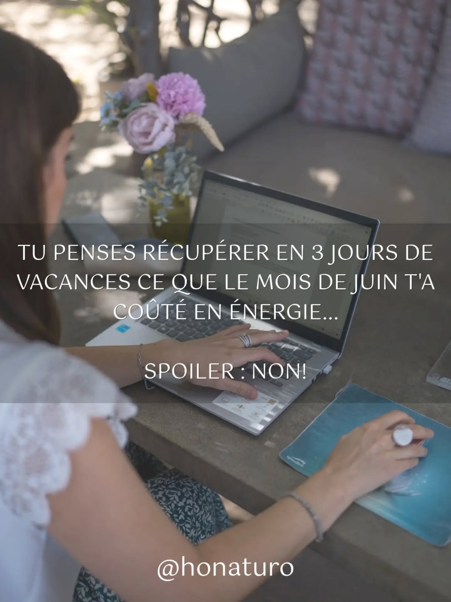 Tu penses récupérer en trois jours par le cabinet naturopathe HONATURO